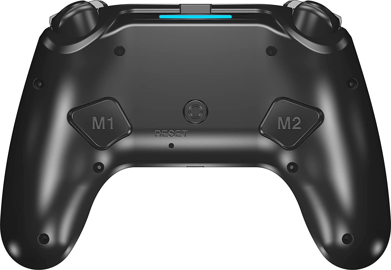 Schwarzer Gamecontroller mit M1- und M2-Tasten.