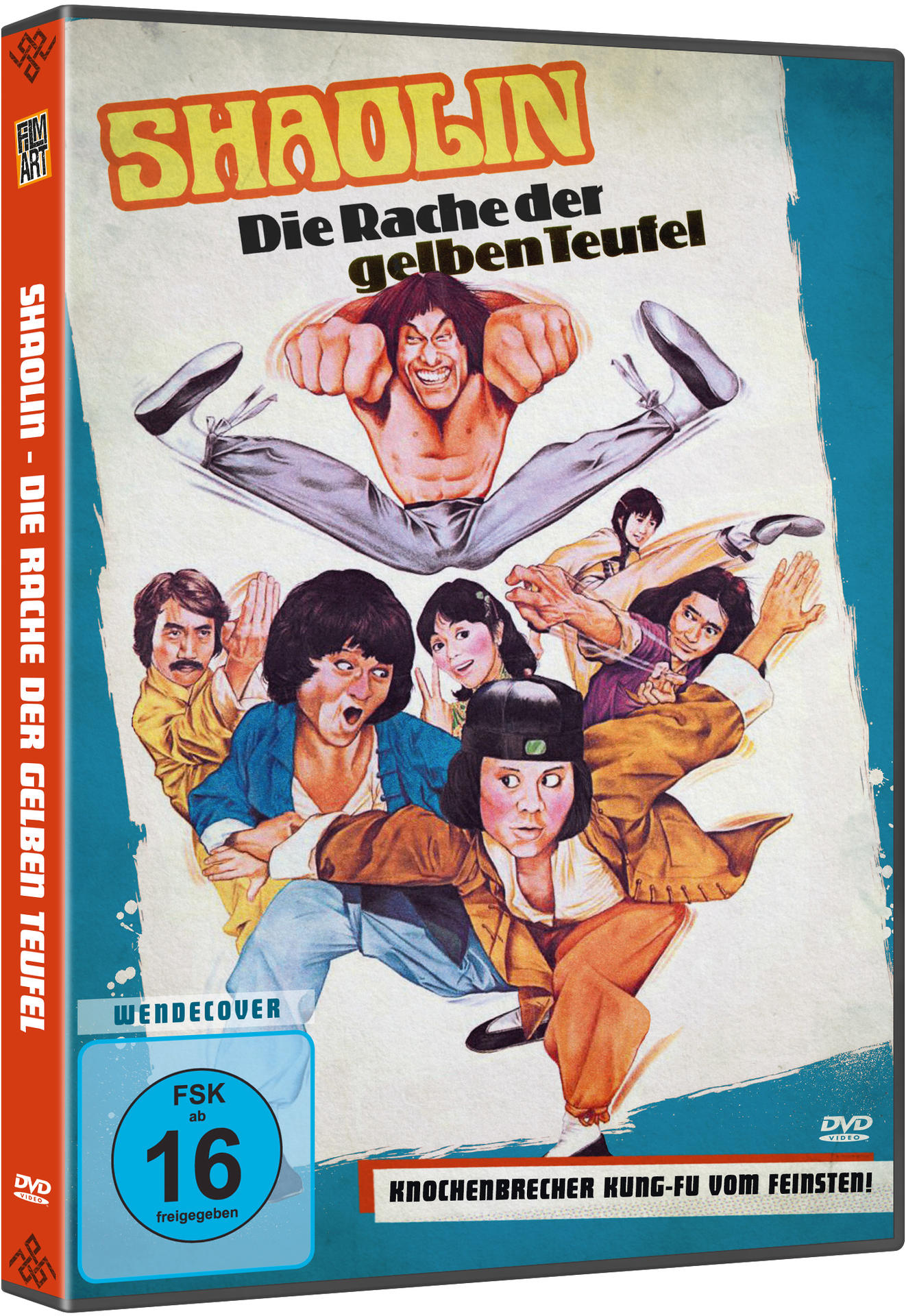 DVD-Hülle mit Filmplakat. Schauspieler in Actionpose. Text auf Deutsch.