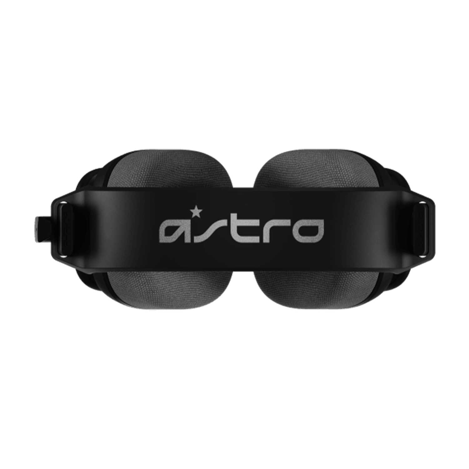 Cuffie da gioco Astro, nere con padiglioni grigi, logo bianco sulla fascia.
