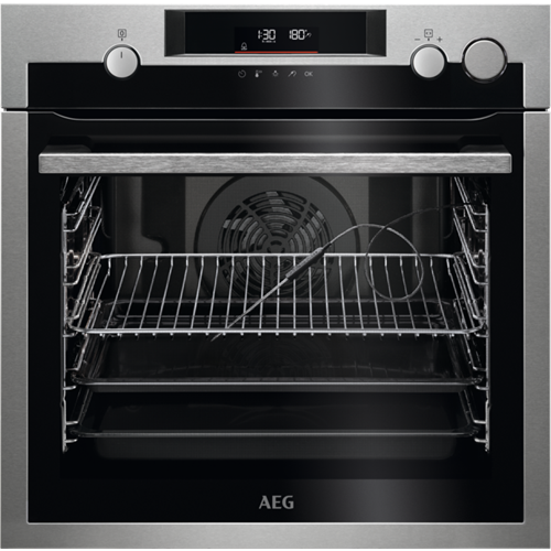 Horno - AEG BSE572360M, 72 l, Multifunción, Vapor, Independiente, Pirolítico, 60 cm, Inox Antihuellas