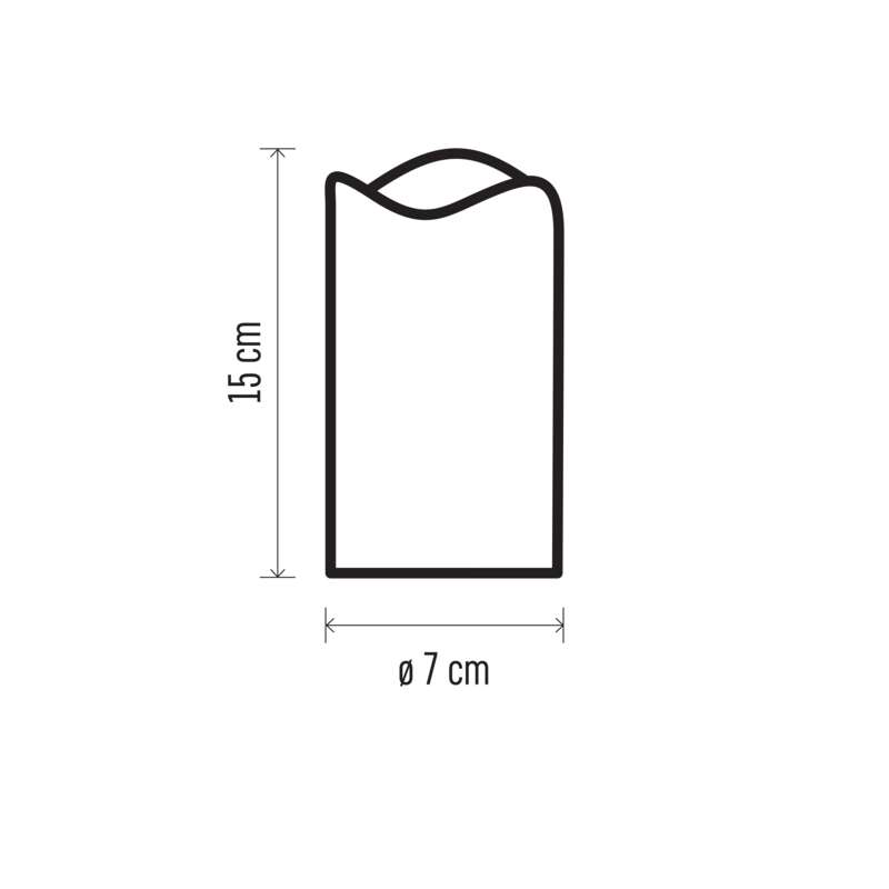 Egy vonalrajz egy hengert mutat méretekkel: 15 cm magas, 7 cm átmérőjű.