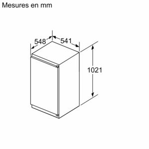 Wit kastschema met afmetingen in mm.
