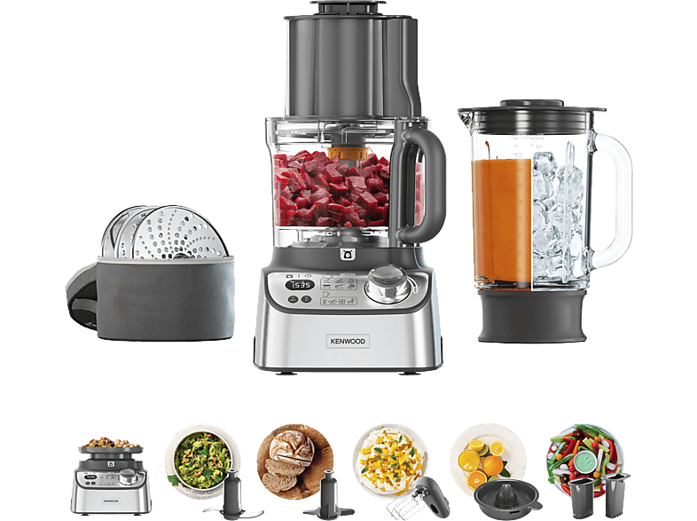KENWOOD MultiPro XL Weigh+ - Kompaktküchenmaschine (Silber)