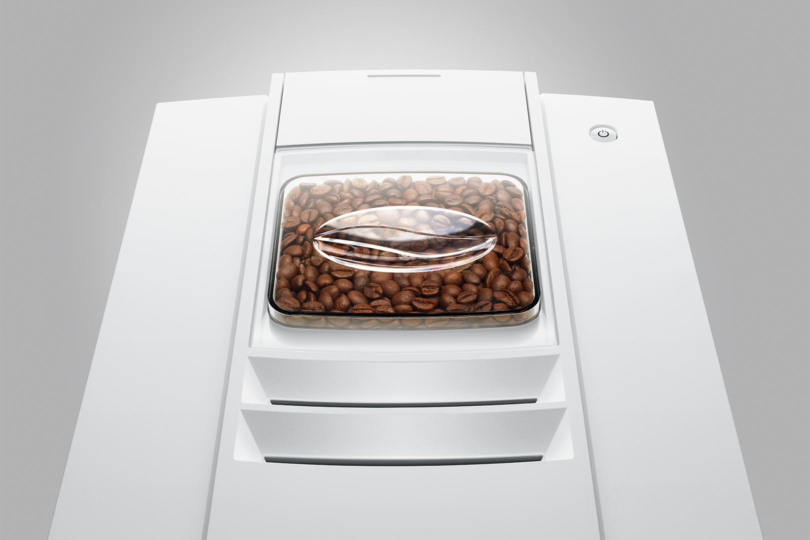 JURA E6 Kaffeevollautomat (Piano White, Professional Aroma Grinder, 15 bar, Milchschlauch)