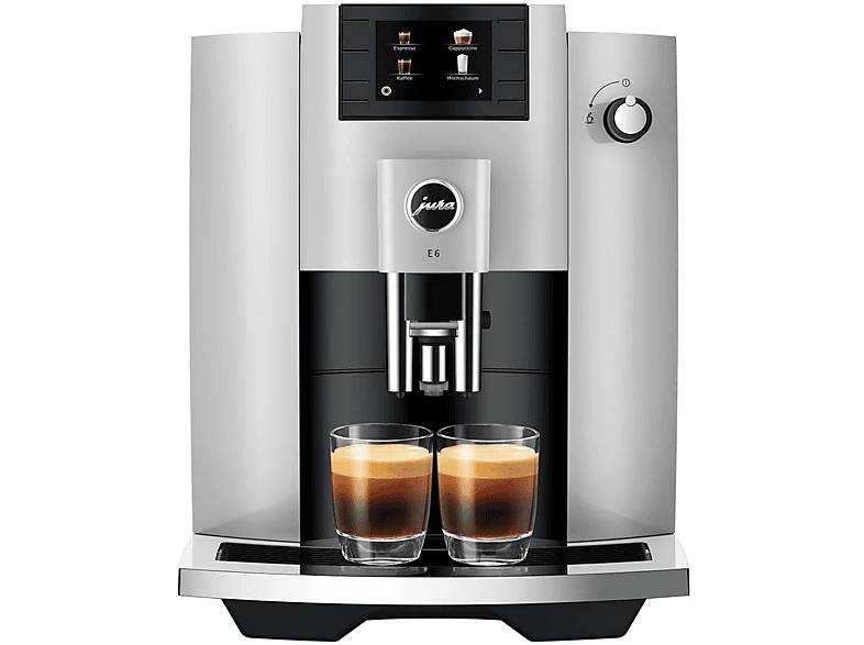 JURA E6 Kaffeevollautomat (Platin, Professional Aroma Grinder, 15 bar