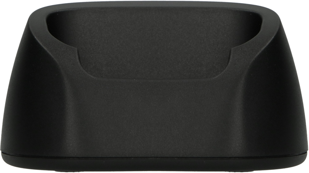 Un socle de chargement noir pour un appareil.