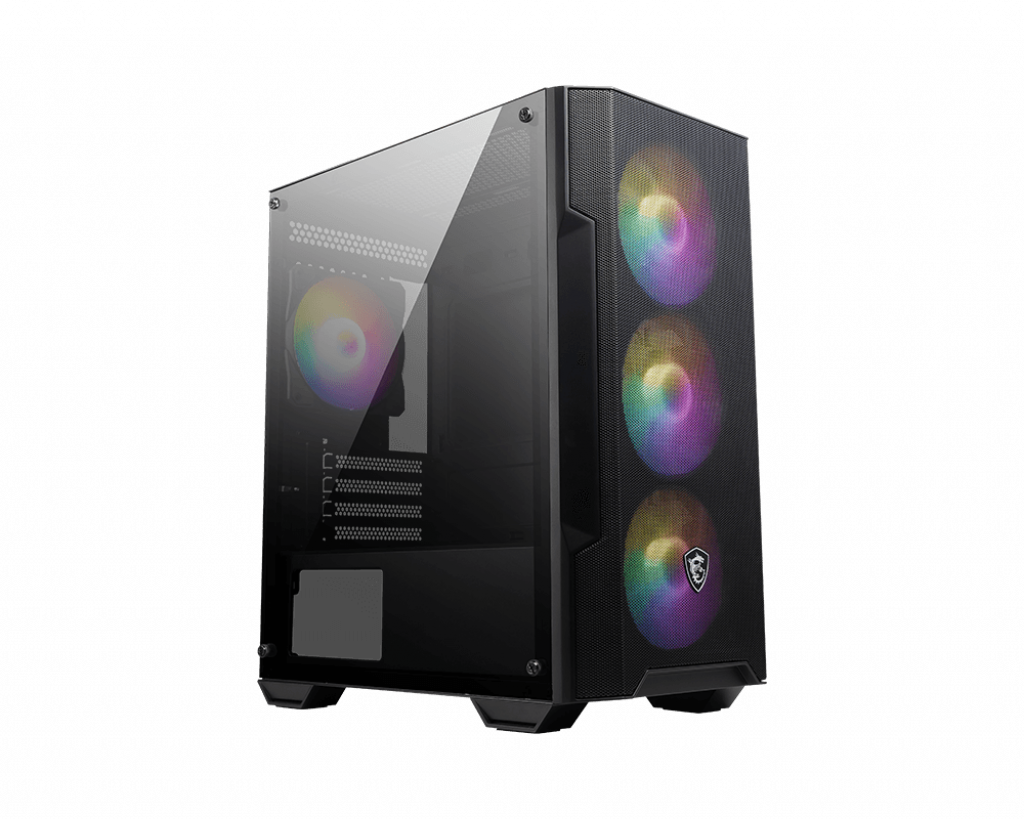 MSI Mag Forge M100A Akrilik Yan Panel Siyah RGB Fanlı
