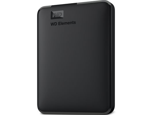 WESTERN DIGITAL Elements Portable - Festplatte (HDD, 1 TB, Schwarz)