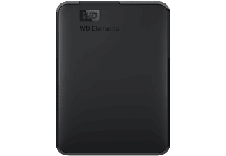 WESTERN DIGITAL Elements Portable - Festplatte (HDD, 1 TB, Schwarz)