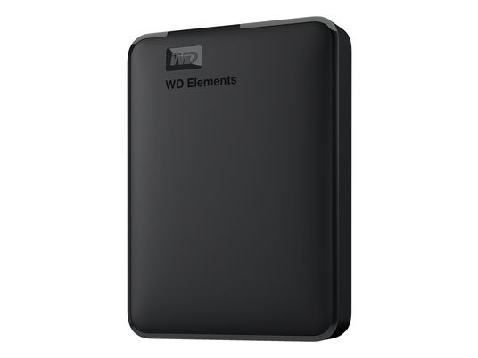WESTERN DIGITAL Elements Portable - Festplatte (HDD, 5 TB, Schwarz)