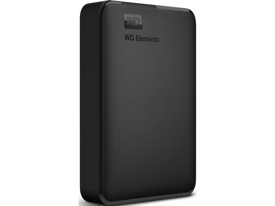 WESTERN DIGITAL Elements Portable - Festplatte (HDD, 5 TB, Schwarz)