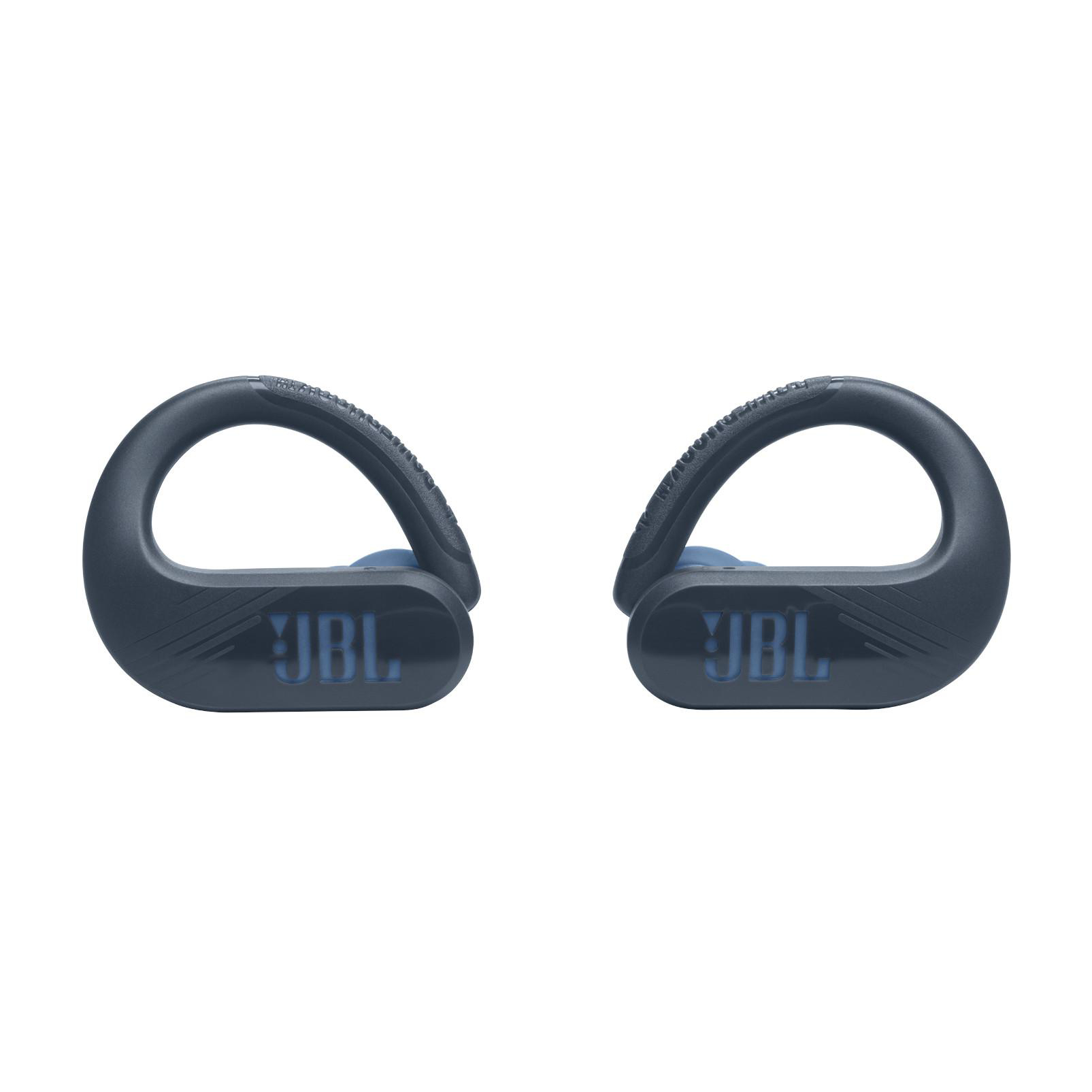Paar blau-schwarze JBL-Kopfhörer mit ergonomischem Design.