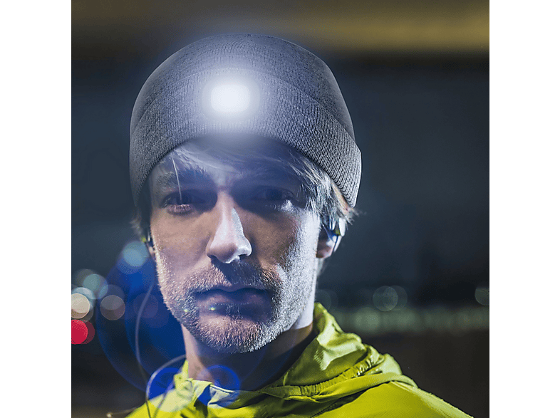 CELLULARLINE Muts met Oplaadbaar Ledlicht Grijs