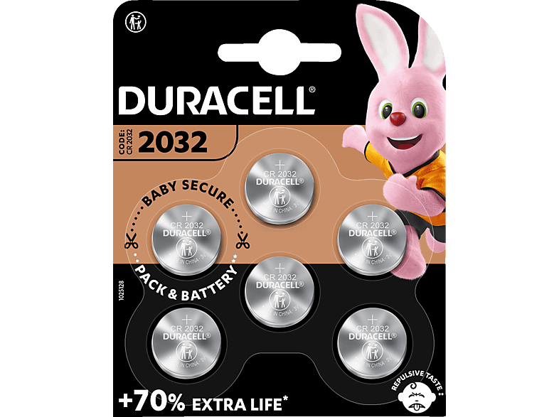 Duracell Cr2032 Lithium Knopfzelle 6 Stück Online Kaufen 