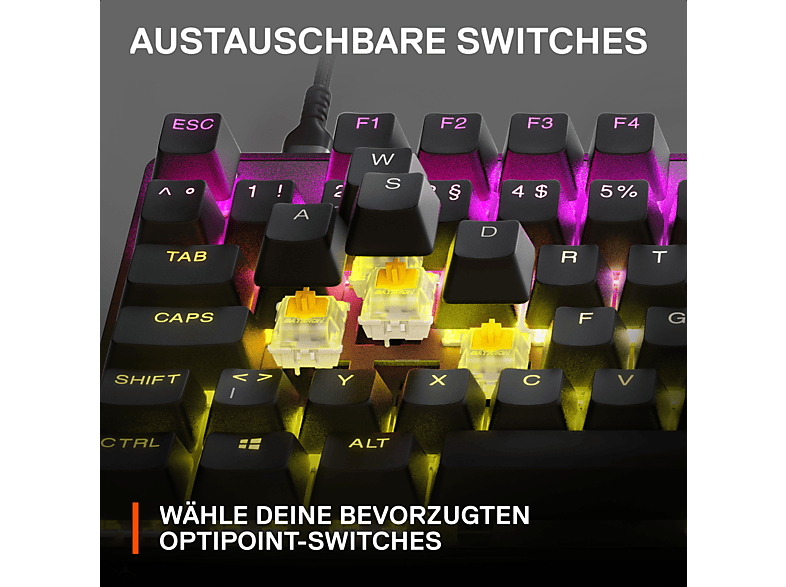Thumbnail - STEELSERIES APEX 9 TKL, Gaming Tastatur, Mechanisch, Sonstiges, Kabelgebunden, Schwarz