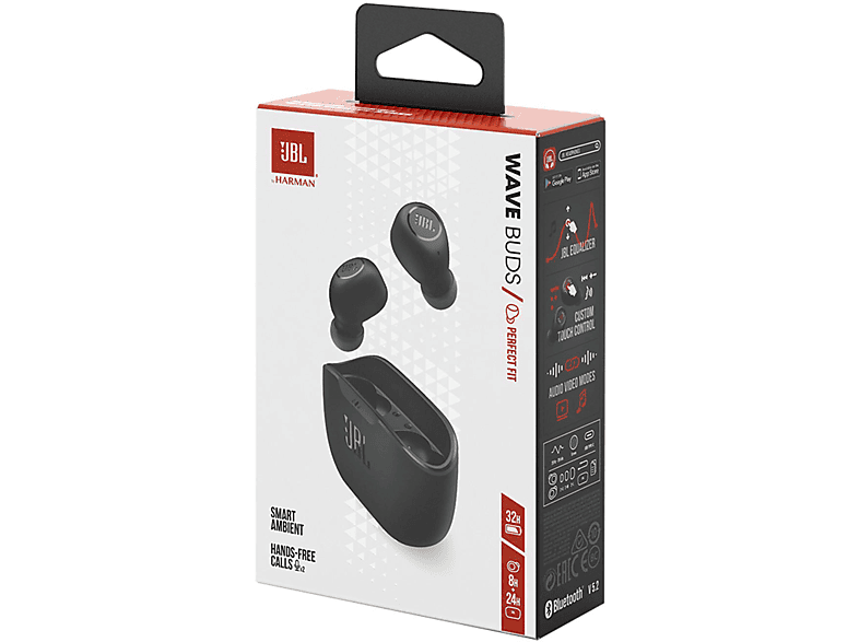 Thumbnail - JBL WAVE BUDS True Wireless, In-ear Kopfhörer Bluetooth Schwarz