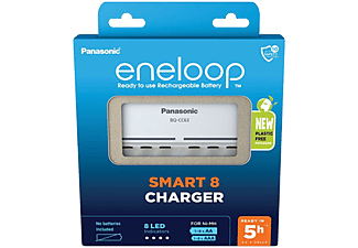 PANASONIC eneloop akkumulátor töltő, 8db  AA-AAA ceruza-mikro akkumulátorhoz, üres  (BQCC63E-N)