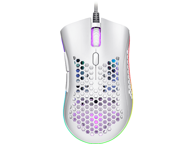 ISY IGM-4500-WT Honeycomb RGB Gaming Weiß Maus