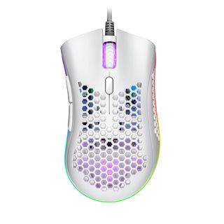 ISY IGM-4500-WT Honeycomb RGB Gaming Maus, Weiß