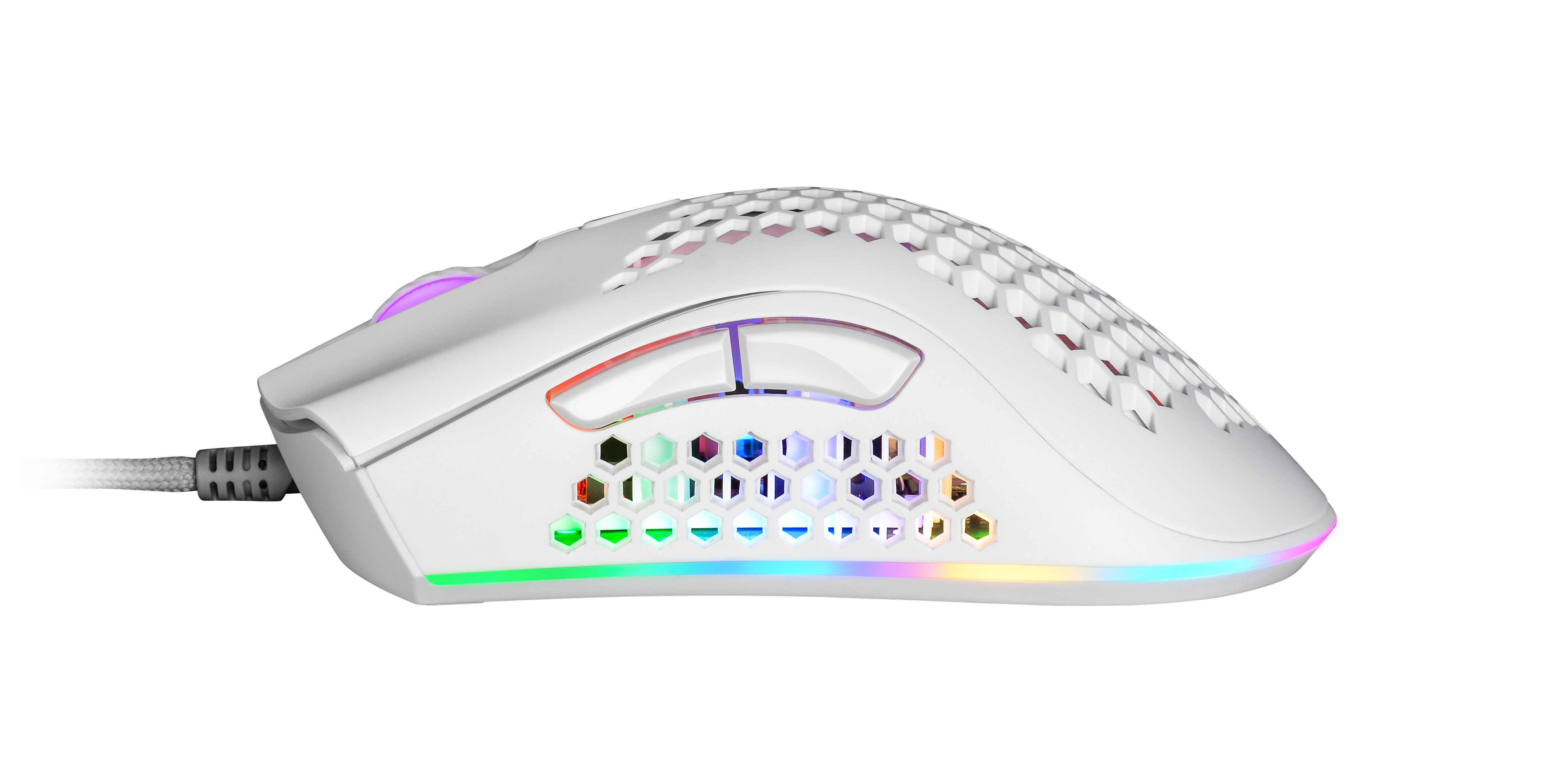 Gaming RGB IGM-4500-WT Honeycomb ISY Weiß Maus,
