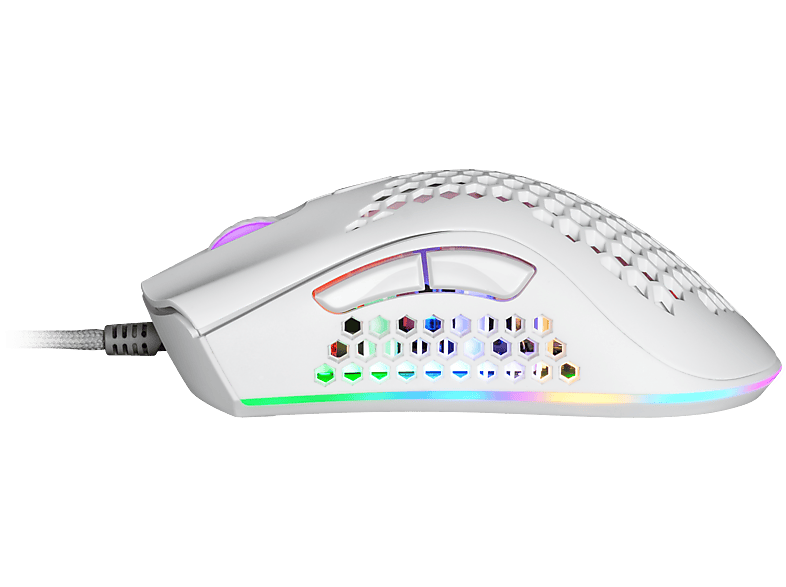 Thumbnail - ISY IGM-4500-WT Honeycomb RGB Gaming Maus, Weiß