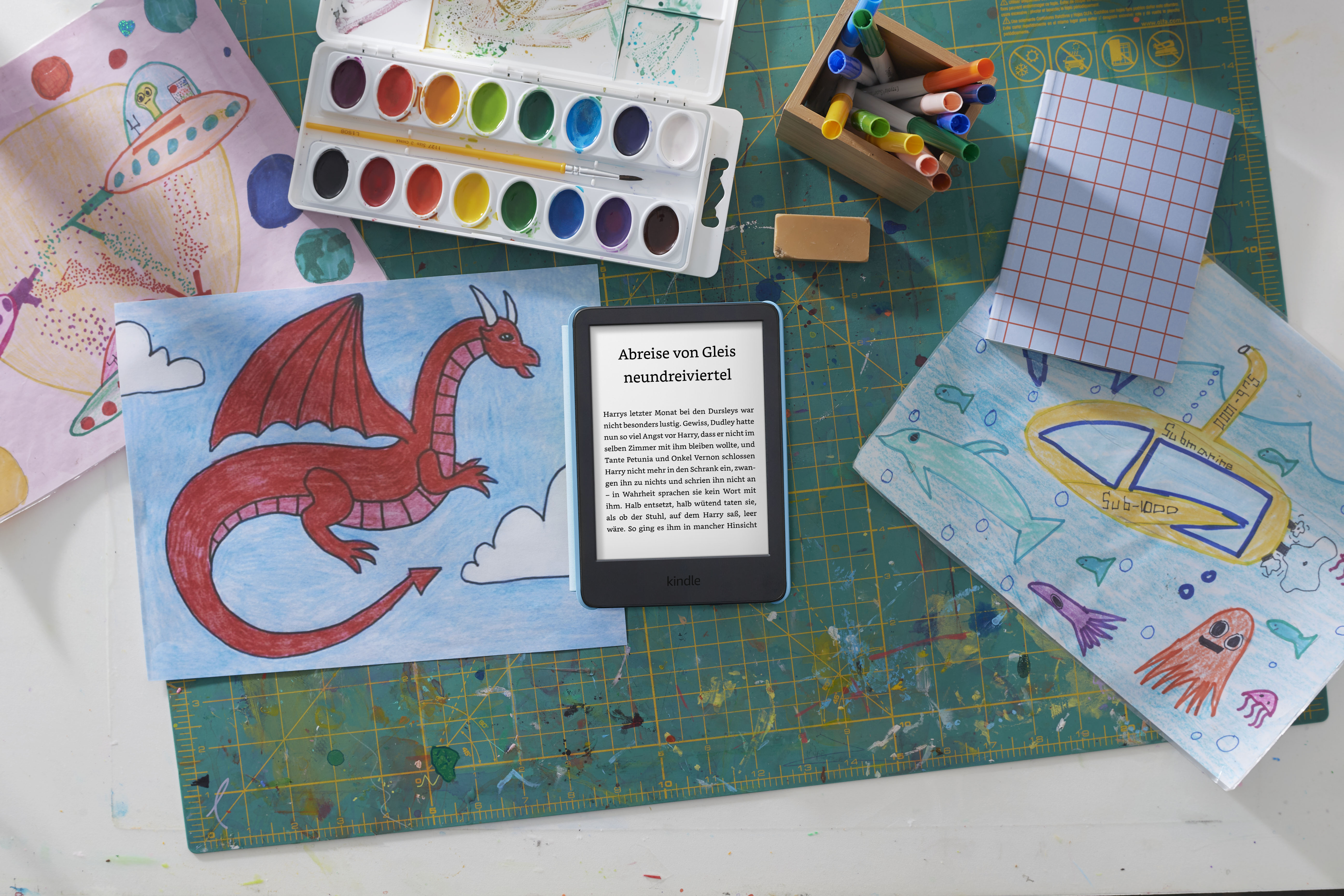 Weltraumwal-Design, Zugriff und Bücher (2022) tausend E-Book – – auf über Hülle GB neue Kids Werbung Kindle Der 16 Mit Black KINDLE Mit