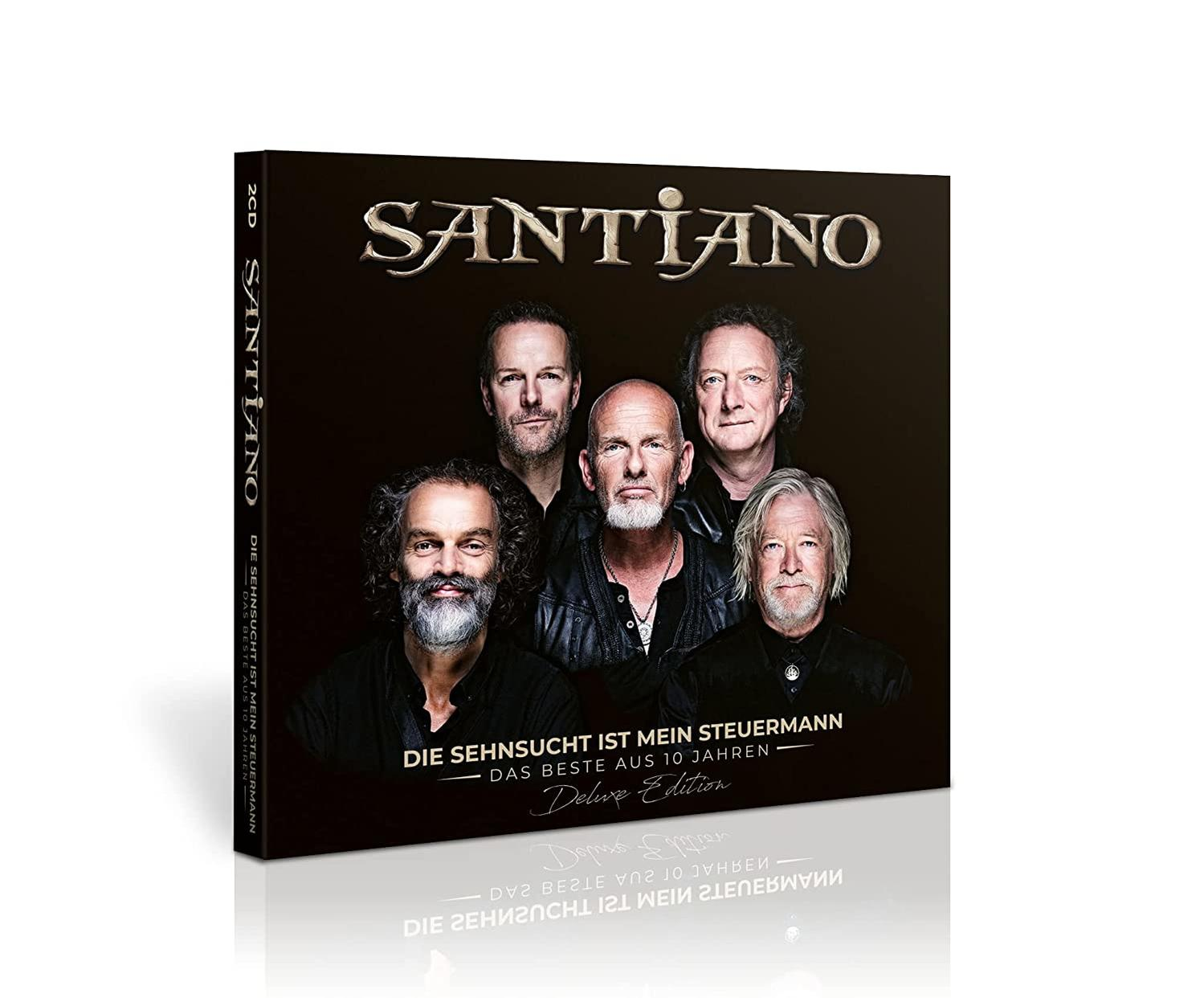 CD-Cover mit einer Band von fünf Männern mit dem Text 'SANTIANO'.