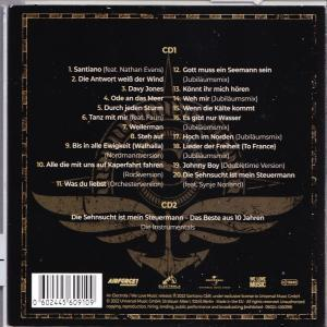 CD-Cover mit Text in Gold auf schwarzem Hintergrund, zeigt Schiff und Anker.