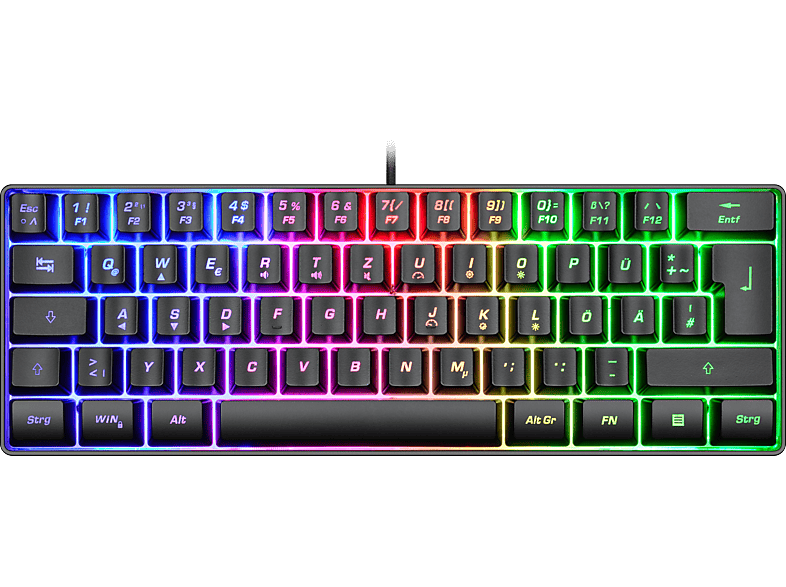 ISY IGK 3500 Gaming Tastatur, USB-A, Tenkeyless, qwertz, RGB, Schwarz