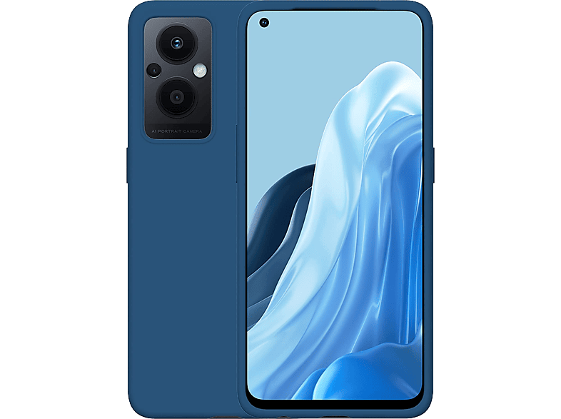 Funda móvil - OPPO 3063025, Para Reno 8 Lite 5G, Silicona, Azul