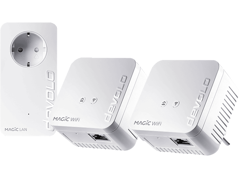 DEVOLO 8570 mini Powerline Adapter Kabelgebunden Mbit/s und 1200 Multiroom 1 Kit Kabellos WiFi Magic