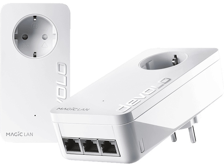 DEVOLO 8510 Magic 2400 kabelgebunden Powerline Starter triple Adapter Mbit/s 2 LAN Kit