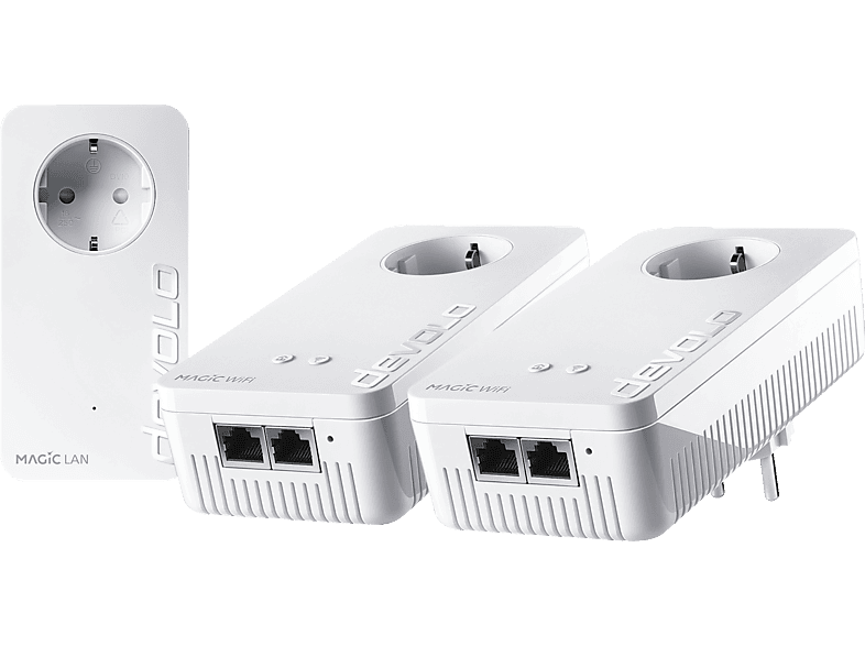 DEVOLO 8824 Magic 2 WiFi 6 Multiroom Kit Powerline Adapter 2400 Mbit/s Kabellos und Kabelgebunden