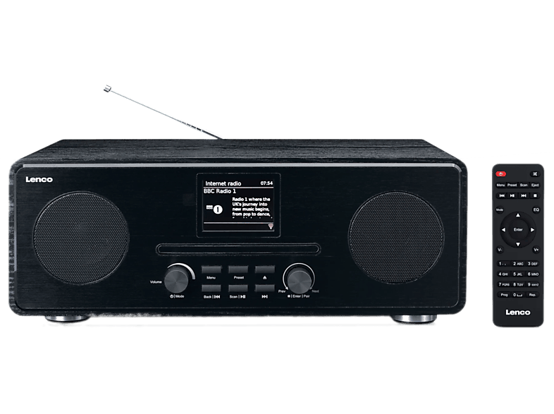 Lenco Cd Internet / Dab Fm Bluetooth-radio (dir-261bk)