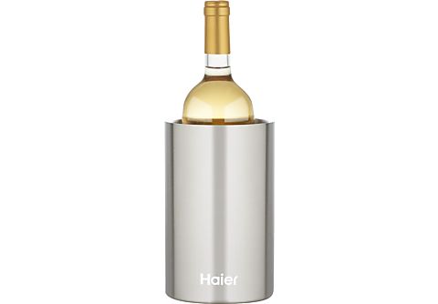 Cubitera - Haier HAWTB01, Para vino, Doble pared de acero inoxidable, Gris
