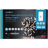 NEDIS SmartLife WLAN LED Lichterkette, 10m, 100 LED's, Warmweiß
