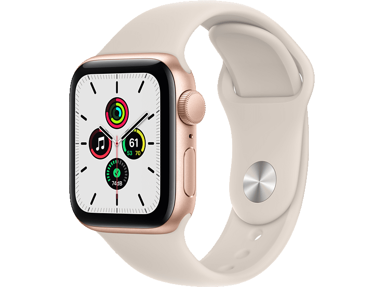 APPLE Watch Series SE 1.Nesil GPS, 40mm Altın Rengi Alüminyum Kasa ve Spor Kordon