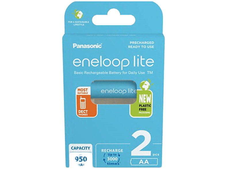 PANASONIC eneloop 2db 950mAh AA ceruza akkumulátor (BK3LCCE-2BE-N)