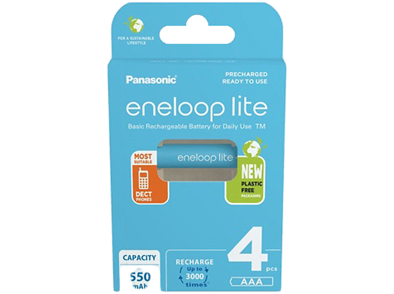 PANASONIC eneloop 4db 550mAh AAA mikro akkumulátor (BK4LCCE-4BE-N)