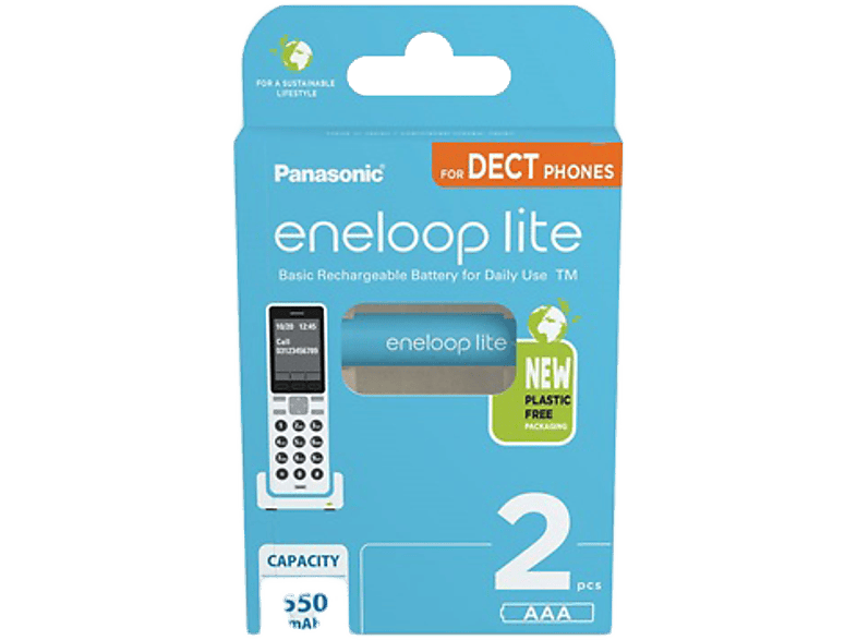 PANASONIC eneloop 2db 550mAh AAA mikró akkumulátor (BK4LCCE-2DE-N)