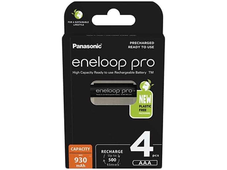 PANASONIC eneloop 4db 930mAh AAA mikró akkumulátor (BK4HCDE-4BE-N)