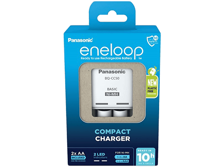 PANASONIC eneloop akkumulátor töltő időzítővel 2 db 2000mAh AA, ceruza akkumulátorral (KKJ50MCD20E)