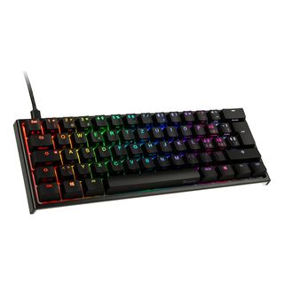DUCKY ONE 2 Mini - Gaming-Tastatur, Kabelgebunden, QWERTZ, 60%, Mechanisch, Cherry MX Red, Schwarz/Weiss