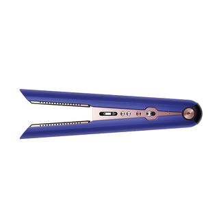 Plancha de pelo - Dyson Corrale™ Q4 Gifting 2022, Sin Cable, Placas flexibles, Edición Especial, Bolsa de viaje, 210°C, Azul Índigo/ Rosa
