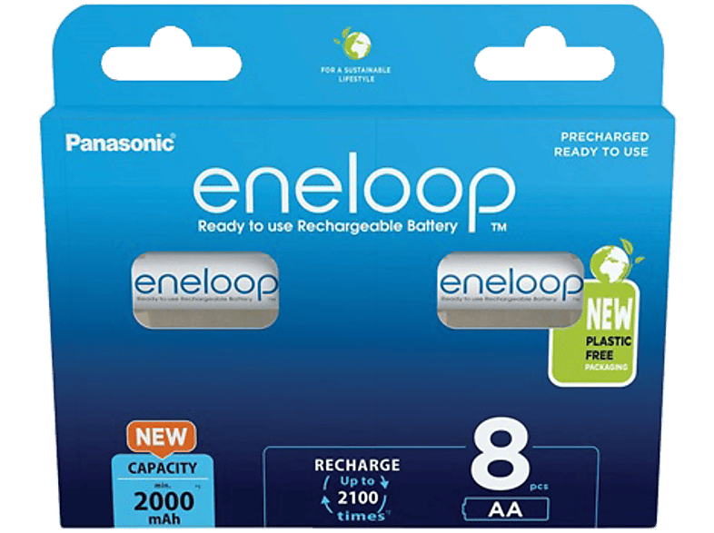 PANASONIC eneloop 8db 2000mAh Ni-MH akkumulátor (BK3MCDE-8BE)