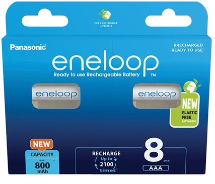 PANASONIC eneloop 8db 800mAh Ni-MH AAA mikró akkumulátor (BK4MCDE-8BE)
