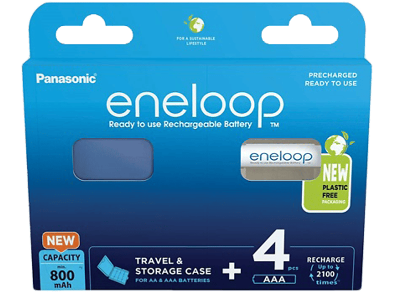 PANASONIC eneloop 4db 800mAh Ni-MH AAA mikró akkumulátor (BK4MCDEC4BE)