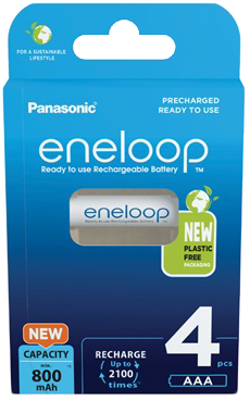 PANASONIC eneloop 4db 800mAh Ni-MH AAA mikró akkumulátor (BK4MCDE-4BE)