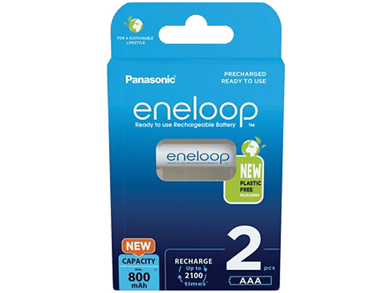 PANASONIC eneloop 2db 800mAh Ni-MH AAA mikró akkumulátor (BK4MCDE-2BE)