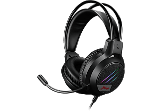 GWINGS gaming fejhallgató mikrofonnal, RGB, 3,5mm jack + USB tápellátás (GW914HS)